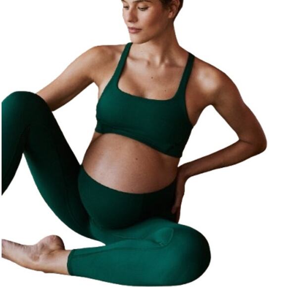 NEW Free People Movement x HATCH Never Better Square Neck Maternity Bra S Green - Picture 1 of 12